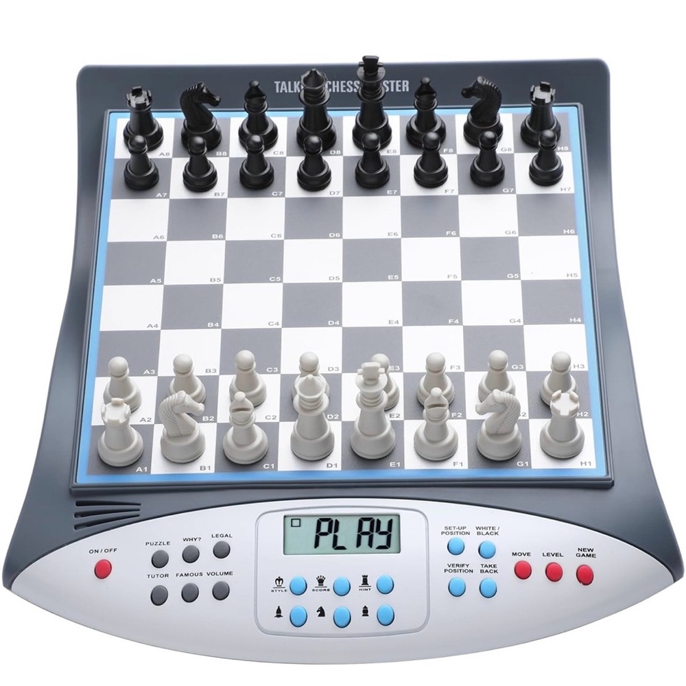 Talking Electronic Chess Set - Black and White